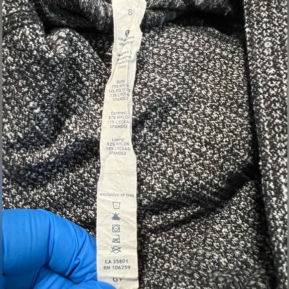 Lululemon Athletica Daily Yoga Black/Gray Coco Pique Jacket Size 8 - Picture 10 of 11